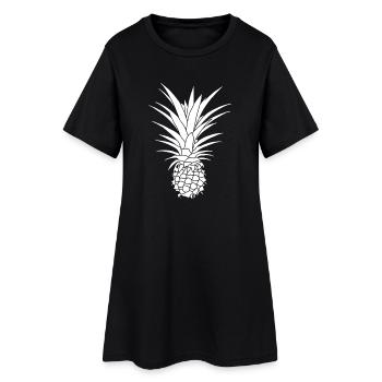 Cadeau graphique Ananas - Robe T-shirt Femme - noir - Devant