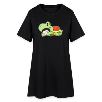Costume de la Fille Tortue - Robe T-shirt Femme - noir - Devant