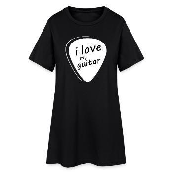 Plectrum Symbol love Musicien Guitare Icône graphique - Robe T-shirt Femme - noir - Devant