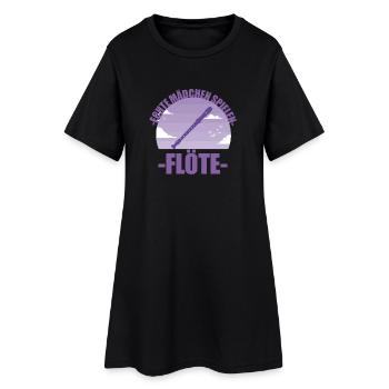 Flöte Musikerin Instrument Mädchen Geschenk - Frauen T-Shirt-Kleid - Schwarz - Vorne