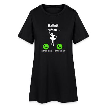 Ballett ruft an - annehmen oder annehmen? - Frauen T-Shirt-Kleid - Schwarz - Vorne