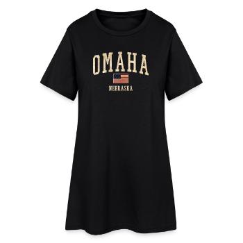 Écusson vintage d’Omaha, Nebraska - Robe T-shirt Femme - noir - Devant