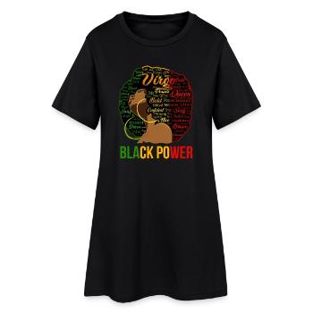 Portrait du Nuage de mots d’Afro Power - Robe T-shirt Femme - noir - Devant
