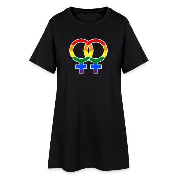 Same-sex marriage LGBT equality - Women’s T-Shirt Dress - black - Front