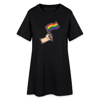 Drapeau arc-en-ciel Droits de l’homme Sexualité LGBT - Robe T-shirt Femme - noir - Devant
