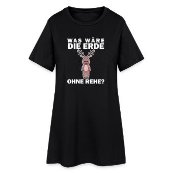 Tierschutz Tierschützer Umweltschutz Reh - Frauen T-Shirt-Kleid - Schwarz - Vorne