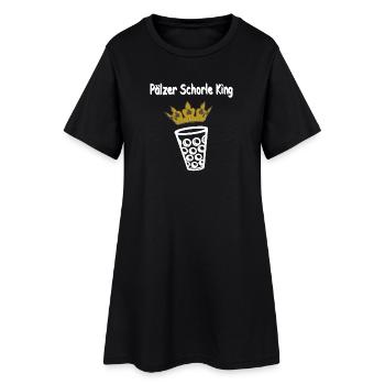 sprüche tees Pfälzer, Pälzer Schorle King - Frauen T-Shirt-Kleid - Schwarz - Vorne
