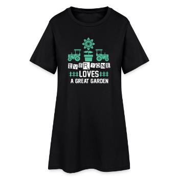 Fleurs de tracteurs Garden Love - Robe T-shirt Femme - noir - Devant