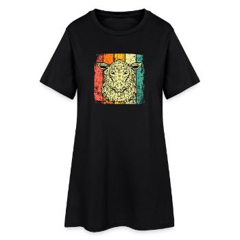 Moutons millésimés - Robe T-shirt Femme - noir - Devant