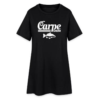 pêche, pêcheur, fan de pêche - Robe T-shirt Femme - noir - Devant