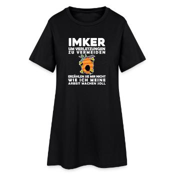 Imker Honig Imkerei Geschenk - Frauen T-Shirt-Kleid - Schwarz - Vorne
