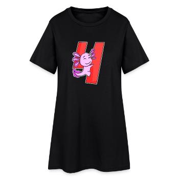 4ème anniversaire fille 4 ans - Robe T-shirt Femme - noir - Devant