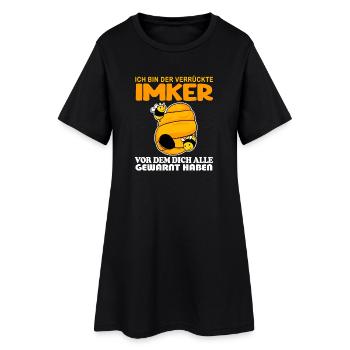 Imker Honig Imkerei Geschenk - Frauen T-Shirt-Kleid - Schwarz - Vorne