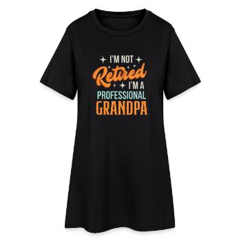 Je ne suis pas un retraité, un grand-père professionnel - Robe T-shirt Femme - noir - Devant