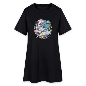 6 ans Jeune astronaute Cosmos 6ème anniversaire - Robe T-shirt Femme - noir - Devant