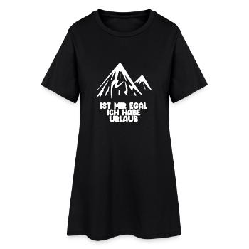 Urlaub Spruch Berg Berge - Frauen T-Shirt-Kleid - Schwarz - Vorne