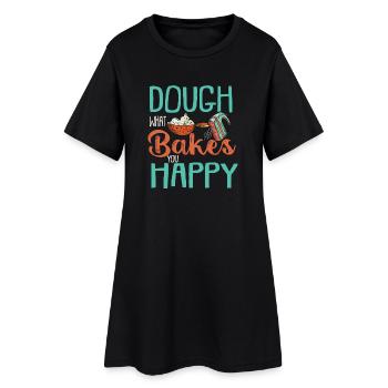 Pâte ce qui vous fait cuire une boulangerie heureuse - Robe T-shirt Femme - noir - Devant