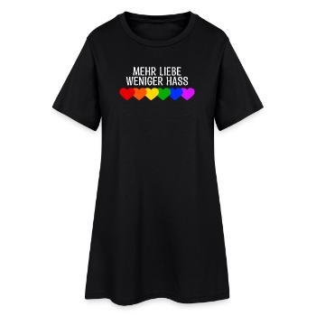 Liebe Herz Lgbt Homo Regenbogen Menschenrechte - Frauen T-Shirt-Kleid - Schwarz - Vorne