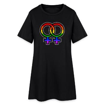 Same-sex marriage Lgbt rainbow pride - Women’s T-Shirt Dress - black - Front