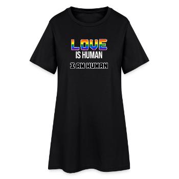 Rainbow Love Déclaration LGBT Transgenre Gay - Robe T-shirt Femme - noir - Devant
