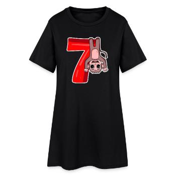 7 ans - 7 ans avec motif animal - Robe T-shirt Femme - noir - Devant
