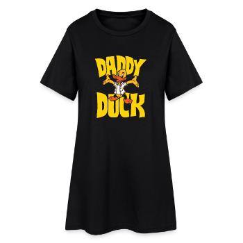 Daddy Duck - Frauen T-Shirt-Kleid - Schwarz - Vorne