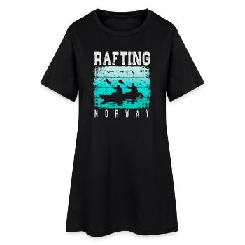 Rafting Norvège - Canoë - Kayak - Eaux vives - Robe T-shirt Femme - noir - Devant