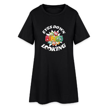 Eyes Down Looking - Bingo Lover Gift Idea - Frauen T-Shirt-Kleid - Schwarz - Vorne