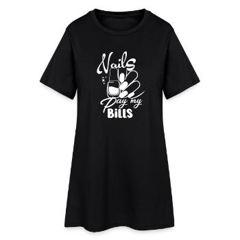 Nails Pay My Bills Manucure - Robe T-shirt Femme - noir - Devant