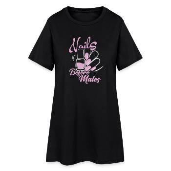 Les ongles avant les hommes Créateur d’ongles - Robe T-shirt Femme - noir - Devant