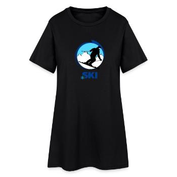 Ski - Robe T-shirt Femme - noir - Devant