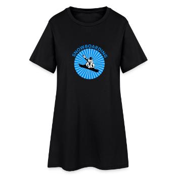 Snowboarding - Robe T-shirt Femme - noir - Devant