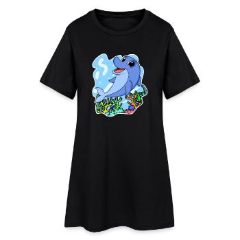 Dauphin - mammifères animaux marins environnement de conservation de la nature - Robe T-shirt Femme - noir - Devant