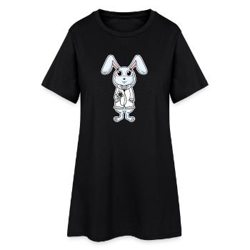 Doctor Veterinarian Rabbit - Women’s T-Shirt Dress - black - Front