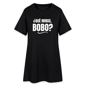Argentine, foot, fan de foot, qué miras bobo - Robe T-shirt Femme - noir - Devant