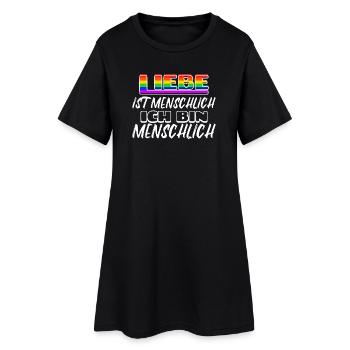 Beziehung Sexualität Lgbt Statement Liebe Homo - Frauen T-Shirt-Kleid - Schwarz - Vorne