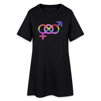 Same-sex marriage rainbow lgbt love - Women’s T-Shirt Dress - black - Front