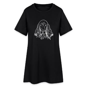 Setter irlandais - Robe T-shirt Femme - noir - Devant