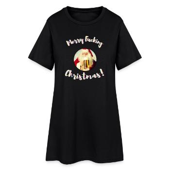 Joyeux putain de Noël! (Non censuré) - Robe T-shirt Femme - noir - Devant