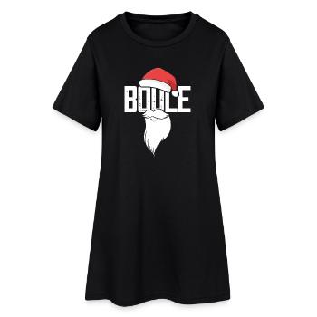 Boule Santa Petanque Outfit für Bouler zum boulen - Frauen T-Shirt-Kleid - Schwarz - Vorne