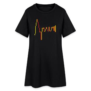 Bourse d’Espagne Rouge Jaune - Robe T-shirt Femme - noir - Devant