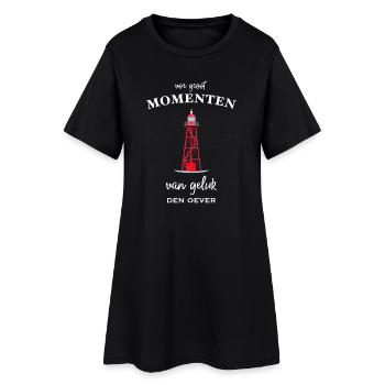 Den Oever, Für Momente das Glücks, Niederlande - Frauen T-Shirt-Kleid - Schwarz - Vorne