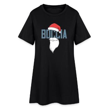 Joueur de boccia Père Noël Boules Boccia - Robe T-shirt Femme - noir - Devant