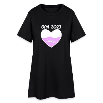 Opa 2023 loading - Opa werden - Bald Opa - Frauen T-Shirt-Kleid - Schwarz - Vorne