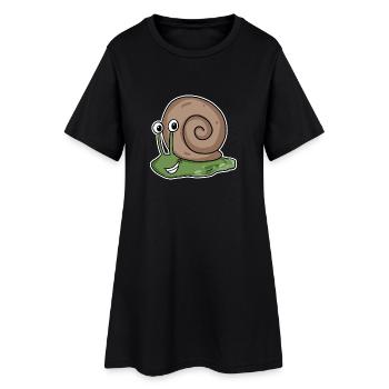 Schnecke - Frauen T-Shirt-Kleid - Schwarz - Vorne