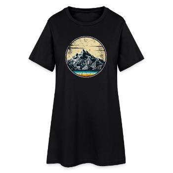 Alpine Sunset Panorama - Women’s T-Shirt Dress - black - Front