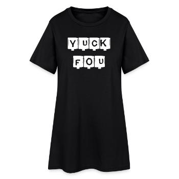 YUCK FOU - blanc - Robe T-shirt Femme - noir - Devant