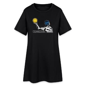 Wasserball - Frauen T-Shirt-Kleid - Schwarz - Vorne