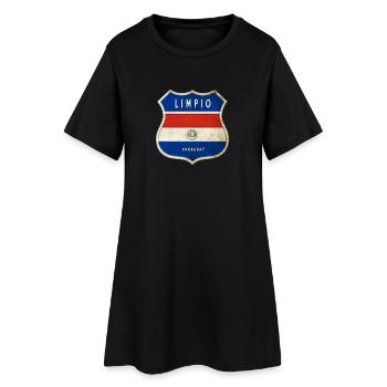 Design du drapeau du Limpio Paraguay - Robe T-shirt Femme - noir - Devant