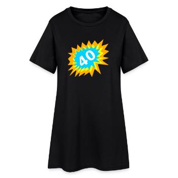 tolle Geburtstags tees, 40 bunt - Frauen T-Shirt-Kleid - Schwarz - Vorne